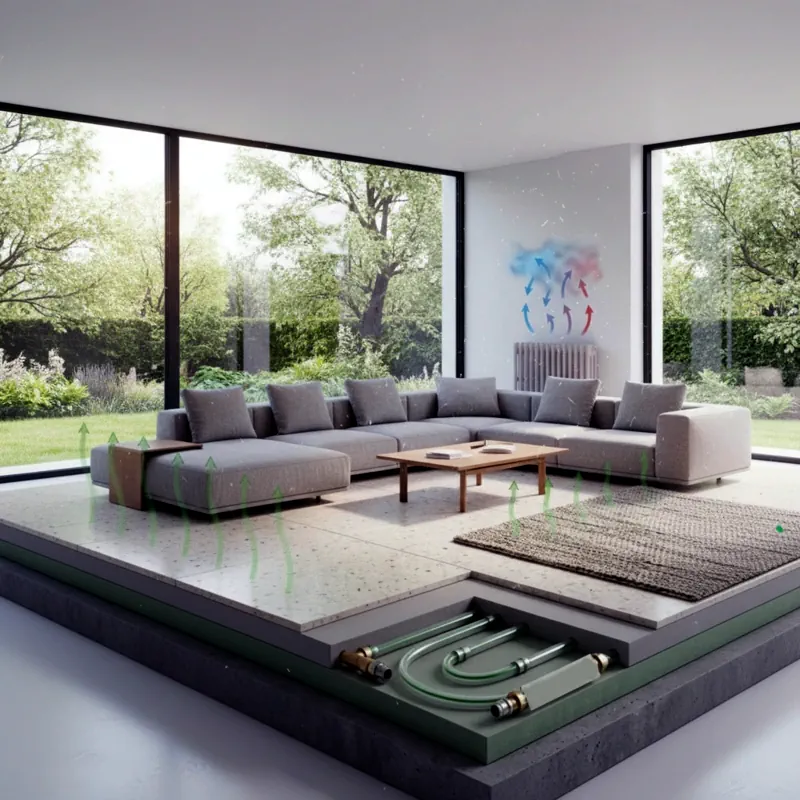 Underfloor heating living room