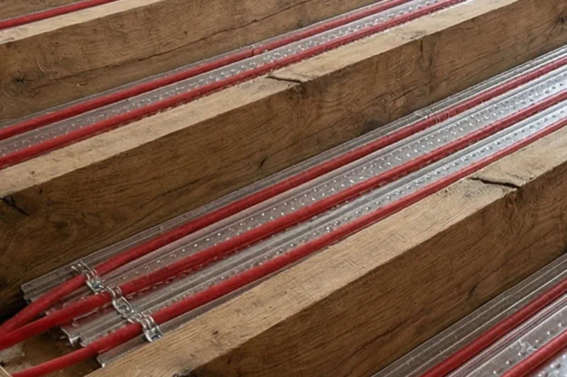 Joist plate underfloor heating warm trace ufh