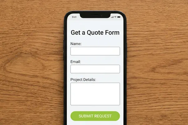Mobile phone with a quote form warm trace ufh