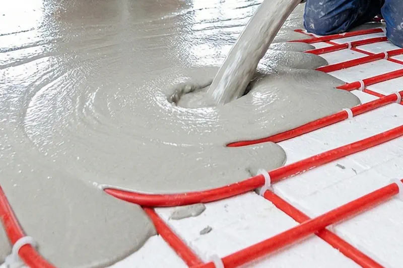 Screed depth underfloor heating ufh