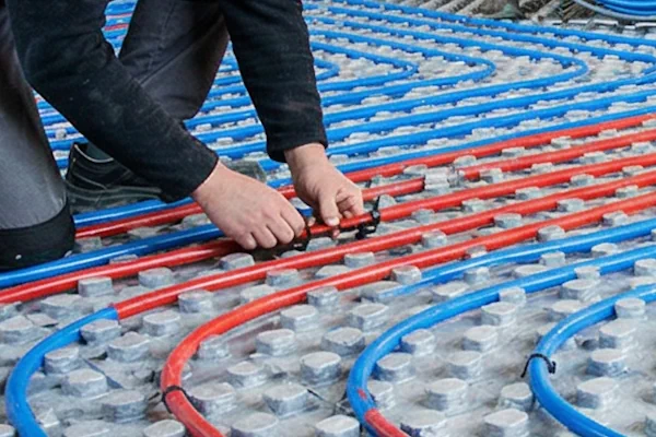 Underfloor heating installation process