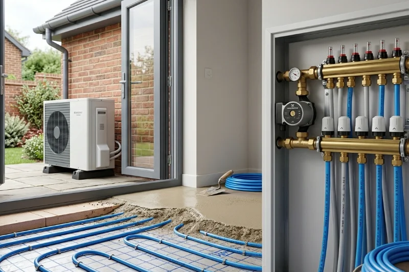 Underfloor heating heat pumps